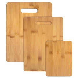Totally Bamboo 3-Piece Bamboo Cutting Board Set – Reversible Kitchen Boards for Chopping, Cheese & Serving | Durable, Eco-Friendly Wood Cutting Boards