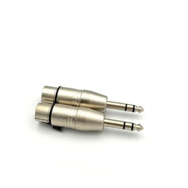 Qczhiwen 1/4" TRS Male to XLR Female Balanced Audio Adapter, 2-Pack – Professional Microphone, Mixer & Stage Equipment Connector‌