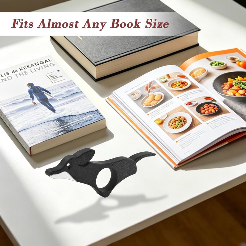 Dog Book Page Holder for Reading, 3D Printed One-Handed Reading