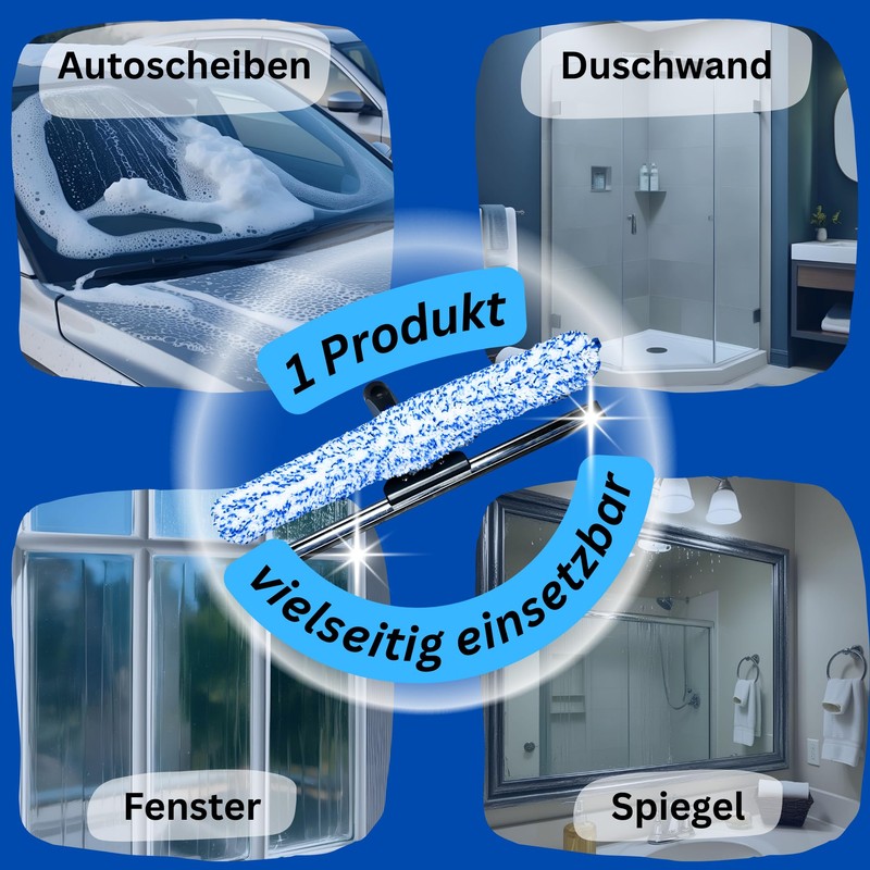 Glanzgenie Window Wiper and Window Squeegee as Combination Set (35