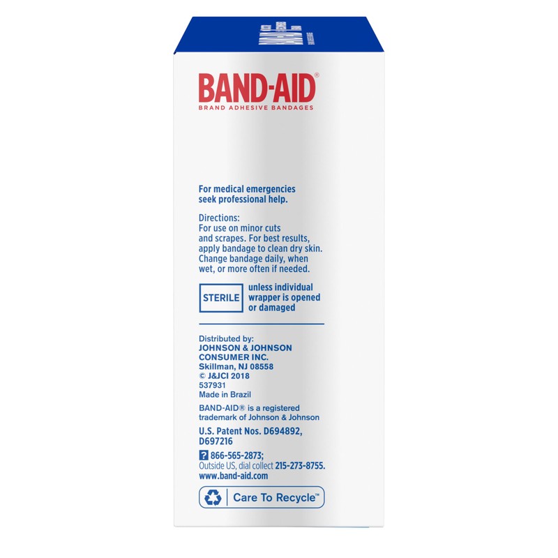 Band-Aid Brand Tru-Stay Sheer Strips Adhesive Sterile Bandages for First