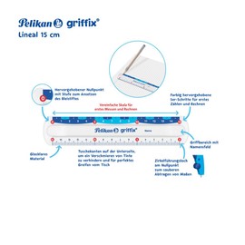 Pelikan Griffix Ruler 15 cm, 1 Piece in Folding Box