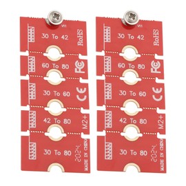 EMSea 2pcs M2 M.2 NGFF NVME Computer Case Length Extension Adapter 2230 2242 2260 2280 Adapter Rack for PC Computer Case Red with Screw