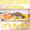 50Pcs Yellow Solid Color Large Oval Paper Plates 12 x