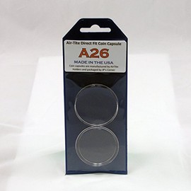 (10) Air-Tite Direct Fit Coin Capsules A26 for U.S. Small Dollars in JP's Retail Packaging
