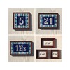 Phosphorescent Hand Painted Italian Ceramic Number & Letter Tiles House