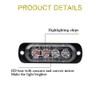 Sidaqi 4-LED Red&Blue Police Light,Surface Flash Mount Grille Emergency Strobe