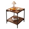 WBNVYLK Solid Wood Nightstand with 2-Tier Storage Shelf - Versatile
