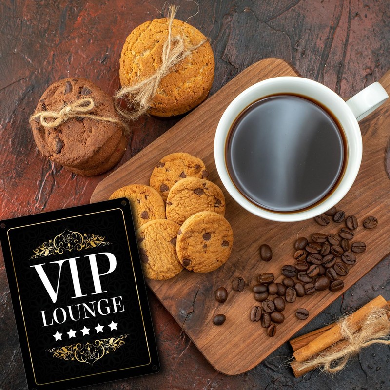VIP Lounge Metal Sign with 5 Stars Motif Party Luxury