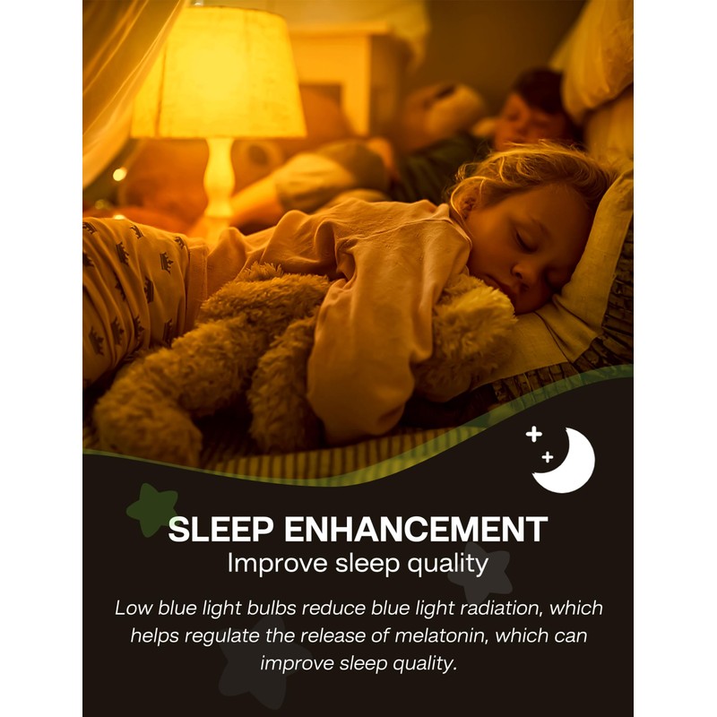 Eastiya Sleep Light Bulb 100 Watt Equivalent 13W, Blue Light
