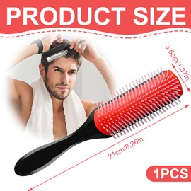 LQIOACU 1 Stück Haarbürste Ohne Ziepen, Kamm Hair Brush Bürste Für Tangle Locken, für Feuchtes Oder Trockenes Lockiges Haar, 9-reihige Bürste zum Entwirren, Trennen und Formen