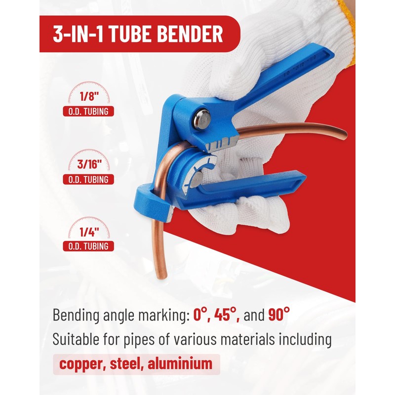 Turnirace 25 ft 3/16in &1/4in Copper Coated Brake Line Flaring