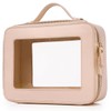 Pinkmik - Bolsa de maquillaje transparente transparente de viaje portátil