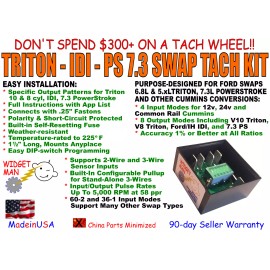 Widget Man PSTACHio CUMMINS SWAP TACH ADAPTER, 6.8/5.x TRITON, 7.3 POWERSTROKE, Ford/IH IDI