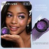 Dark Purple Glitter Eyeshadow Palette, Smoky Shimmer Metallic Single Eyeshadow,