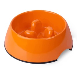 SUPER DESIGN Gobble-Stop Slow Feeder Dog Bowl Slow Eating Anti-Gulp BPA Free Melamine Bowl Fun Interactive Pet Bowl for Dogs Cats Puppies