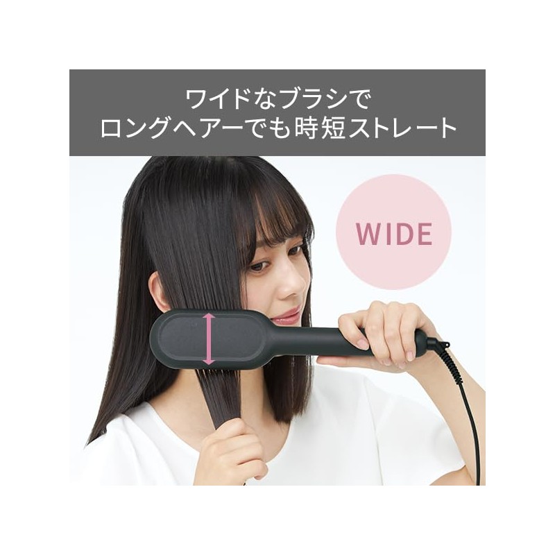 Tescom TB550A-K Negative Ion Straight Brush Iron Elims Me Sesame