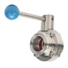 HOMHOK 4 Inch Tri-Clamp Stainless Steel 304 Butterfly Valve with
