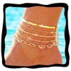 BODIY Plated Gold Ankle Bracelets for Women Cuban Link bracelet