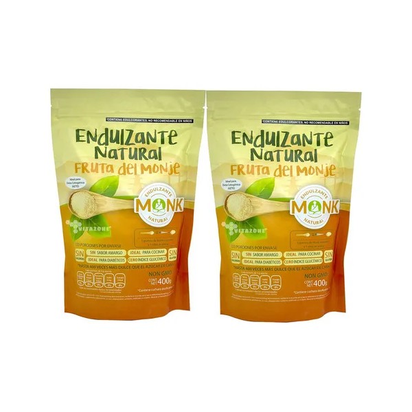 Fruta Del Monje Sustituto De Azúcar 400 Gr 2 Sobres
