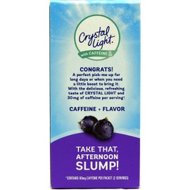 Crystal Light On The Go Grape With Caffeine Drink Mix, 10-Packet Box (Pack of 7)