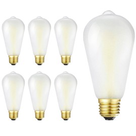 HOMOSUM E26 Frosted LED Edison Bulbs, 4W, Equivalent 40W, Soft White 3000K,400LM,AC120V,Dimmable ST58 Frosted Vintage Bulbs with 90+ CRI, Pack of 6 (4W=40W Soft White)