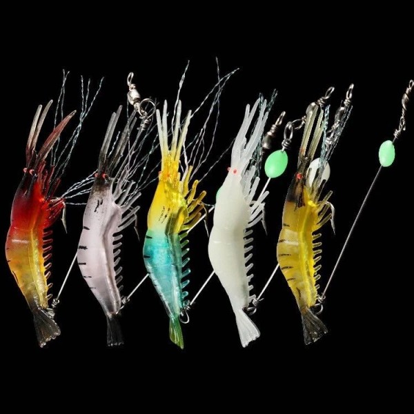 Voyagers Fishing Lure Bait Artificial Shrimp Lures Hook Prawn Soft