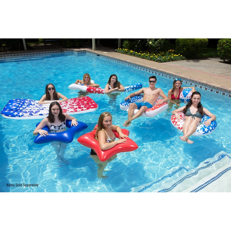 Poolmaster American Stars Inflatable Swimming Pool Inner Tube Float, 36