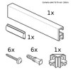 STAS Picture Hanging System: STAS minirail White 200cm 78.75 inch