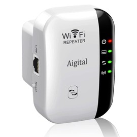 WiFi Extender Signal Booster, Covers Up to 1200 Sq.ft and 30 Devices, 300Mbps &2.4GHz WiFi Range Extender,Wireless Repeater, Internet Booster with Ethernet Ports, WPS Setup, Alexa Compatible