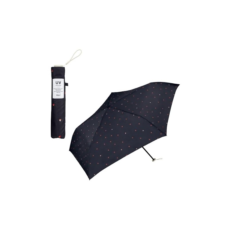 (2024) Wpc. Rain Umbrella, Ultra Lightweight [Air-Light] Bicolor Petite Heart