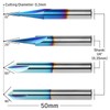 Genmitsu CNC Wood Carving Router Bits Set, 1/4'' Shank, 4