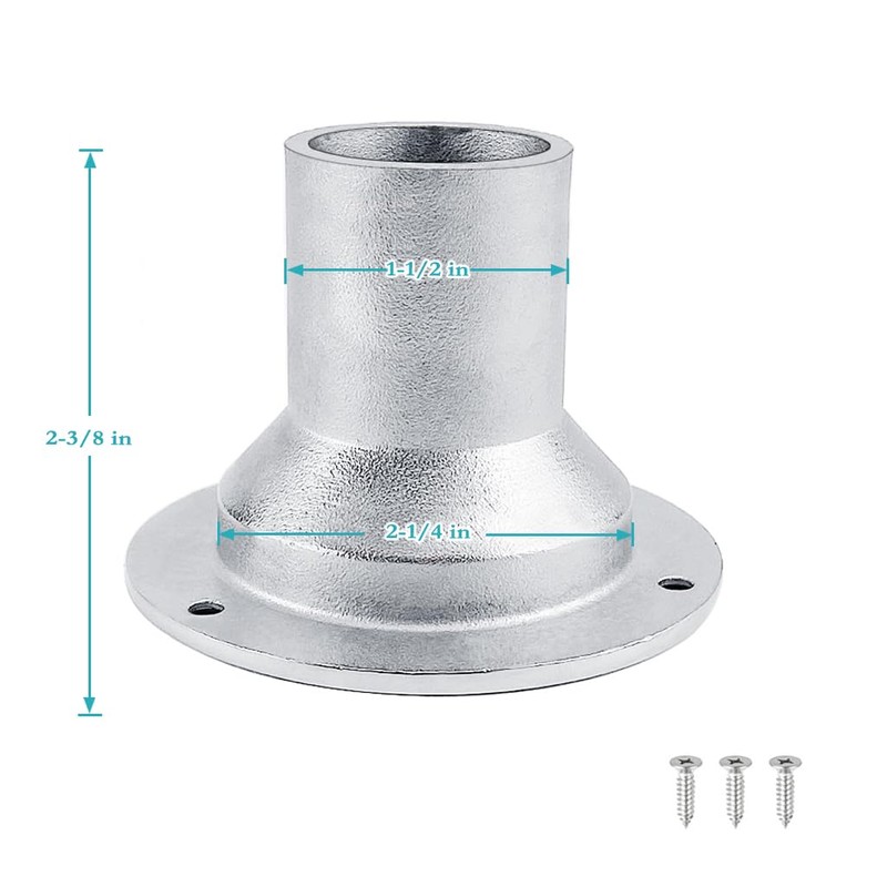 EEYAD 316 Stainless Steel 1 1/2 inch Deck Drain Scupper(Straight)