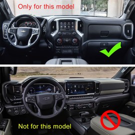 Kolya Compatible with 2019 2020 2021 Chevy Silverado GMC Sierra 1500 Accessories Dashboard Side Air Vent Cover Trim for 2020 2021 2022 Chevy Silverado GMC Sierra 2500 3500 Accessories (Gloss Black)