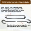 2PCS M12 SUS304 Stainless Steel Hook and Hook Turnbuckles,1/2"C C