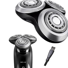 SH90 Replacement Rotary Heads for Philipss Norelcos Shavers Series 9000, New Version of Metal Wheel Buckle and Upgrade Double Layer Precision Blades