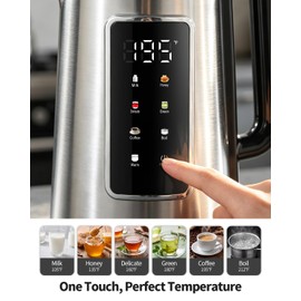 SHARDOR Electric Kettle 1.7L Stainless Steel, One Touch Start, Auto Shut-Off