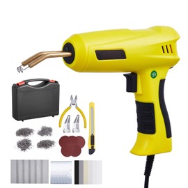 Happybuy Plastic Welding Kit, 220W Plastic Welder Gun with 800PCS Hot Staples & 56PCS Welding Rods, Professional Hot Staple Welding Gun with LED Light
