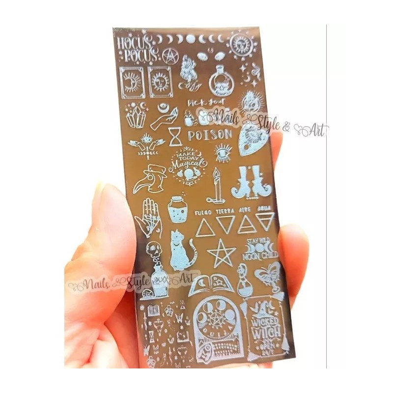 nails style & art Placa Para Sellos Diseño De Magia