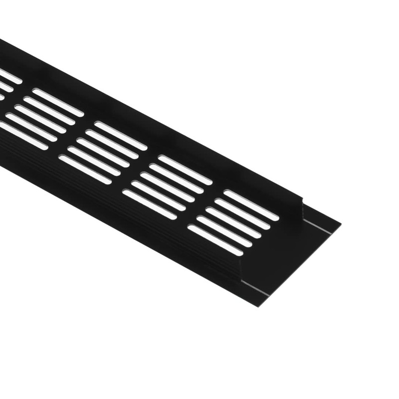 60x300mm Air Vent Cover - Aluminium Ventilation Grille - Black