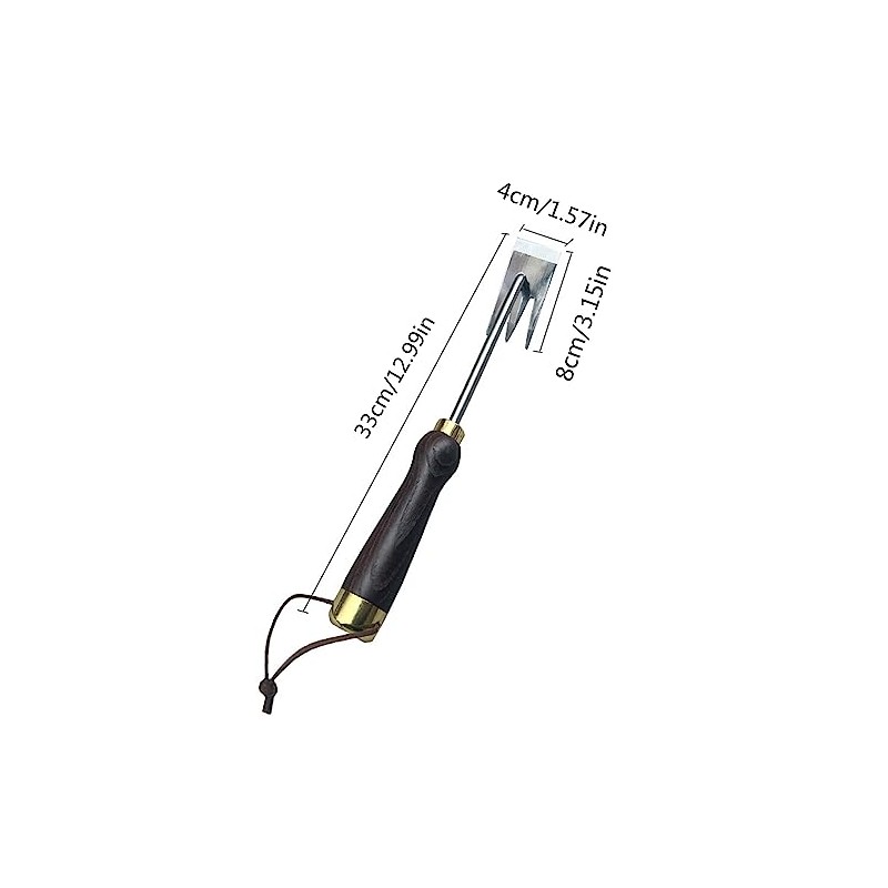 QUINTRA Rake, Weeder, Weeding Tool, Multi-Purpose Mowing Tool, Stainless Steel,