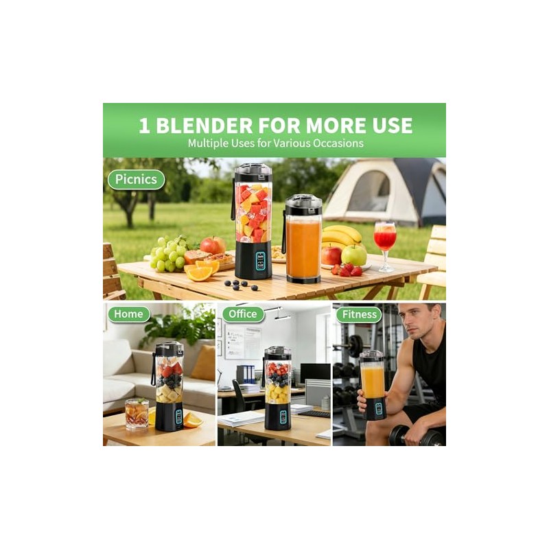 ZTGHFMY Portable Blender for Smoothies and Juices
