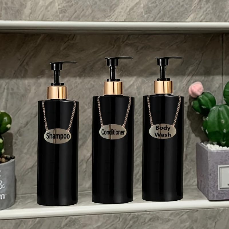 Gold Metal Bottle Tag with Laser Etched 'Body Wash' with