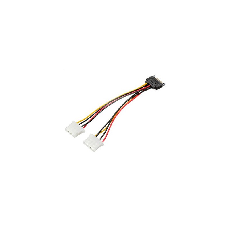 axGear SATA Power 15 pin to Dual 4-pin Molex Conncetor