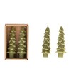 Creative Co-Op Unscented Tree Shaped Taper Candles, Cedar Green, Boxed