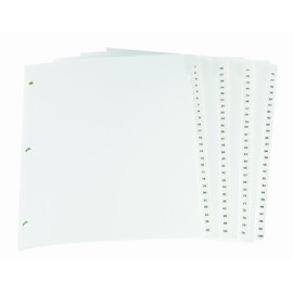 Oxford Binder Dividers Preprinted, Numbers 1-100, Letter, White