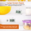 AiQInu Mini Thermometer Fridge Digital, Magnetic Fridge Thermometer with Hook,