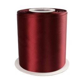 AVANAVA 4 Inch Wide Ribbon Double Face Satin Ribbon - 25 Yards (277-Burgundy)