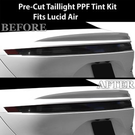 BOGAR TECH DESIGNS Rear Taillight Tail Light Tint Kit PPF Compatible with Lucid Air 2022-2025, Light Smoke