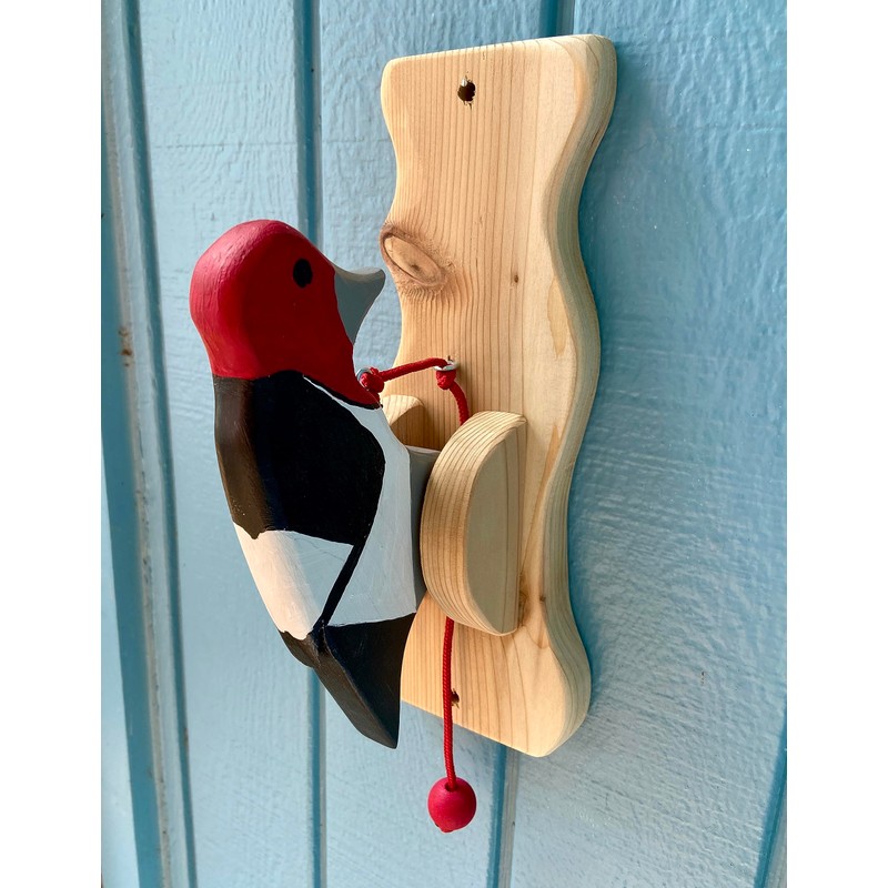 Red-headed woodpecker door knocker